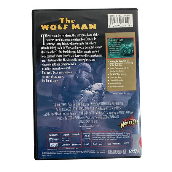 The Wolf Man, The Fly, and Return of the Fly DVD Bundle - Picture 4 of 8